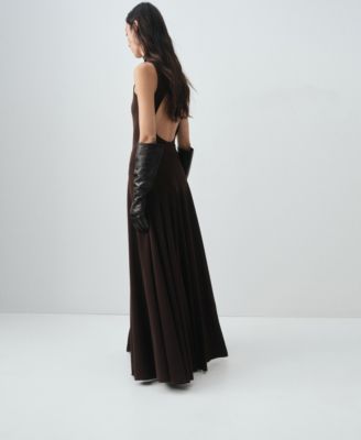 Women's Back Opening Godet Dress