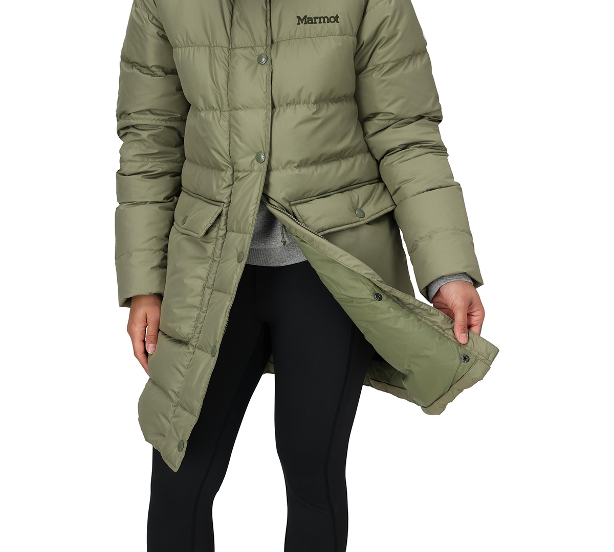 Marmot Women's Strollbridge Hooded Down Parka In Green