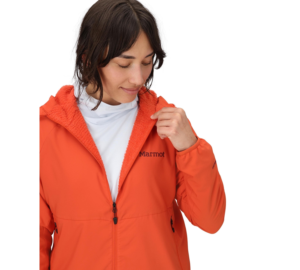 Marmot Women's Raglan Sleeve Hooded Sweatshirt In Orange