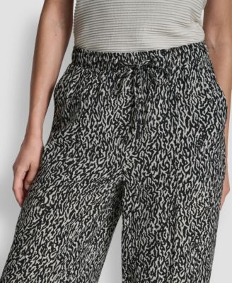 Women's Printed Straight Leg Pull-On Pants