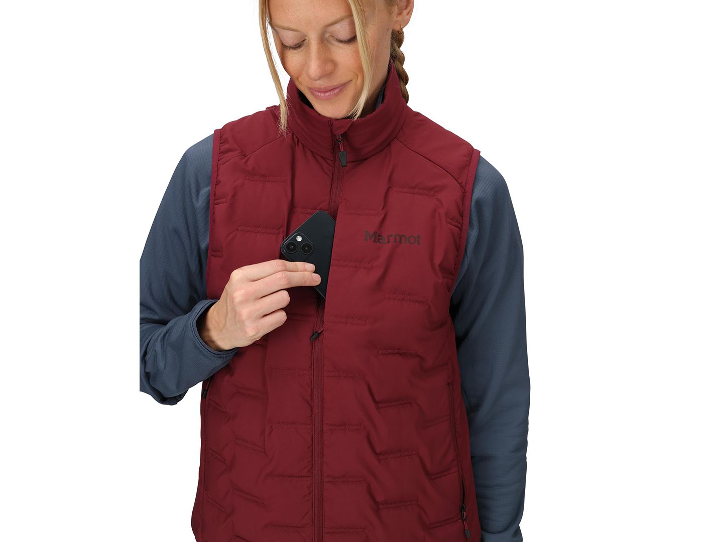 Женский жилет Marmot WarmCube Active Aerothermal, цвет: Ягодный — фото 3