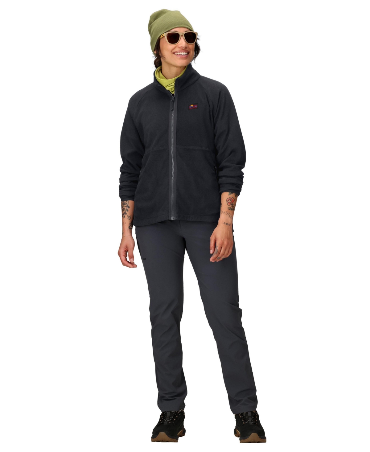 Marmot Women's Upward Long Sleeve Fleece Jacket In Black