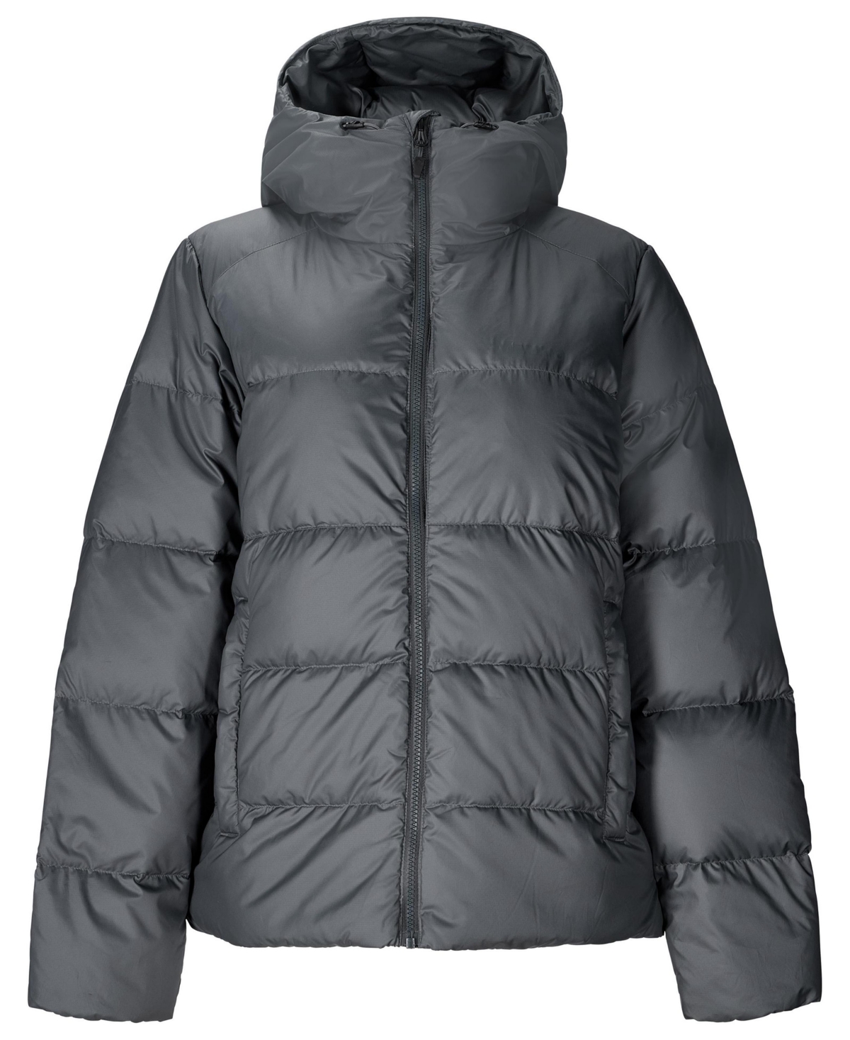 Marmot Women's Guides Big-baffled Puffer Hooded Jacket In Gray
