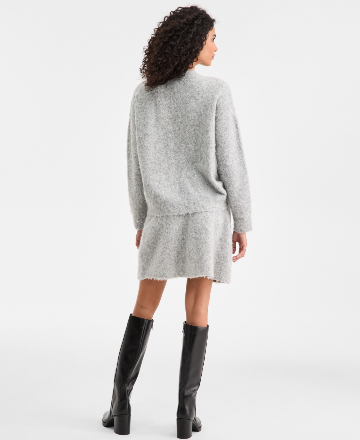 On 34th Women's Brushed Sweater Mini Skirt, Macy's Exclusive In Gray