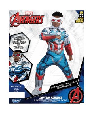Big Boys and Girls Captain America Qualux Sam Wilson Costume
