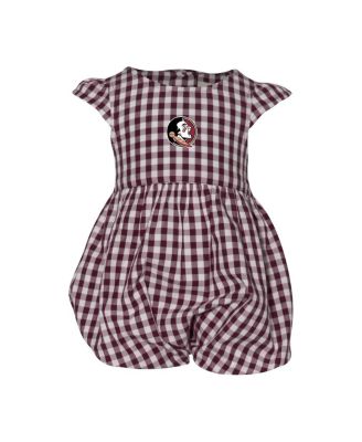 Garb - Girl's Baby Boys and Girls Garnet Florida State Seminoles Cara Gingham Ruffled Bodysuit