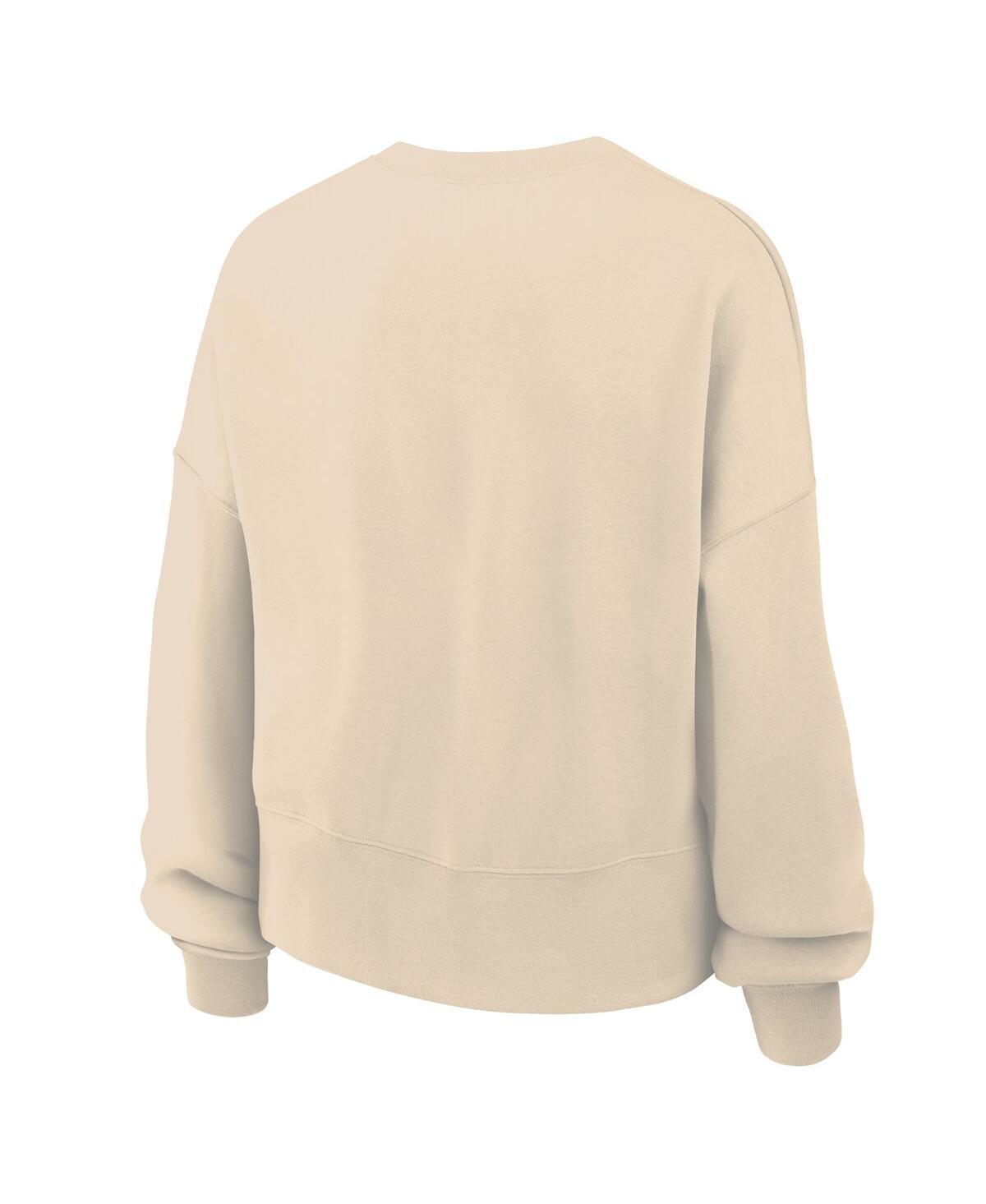 Nike Women's Natural Cal Bears Phoenix Fleece Oversized Cropped Sweatshirt In Multi