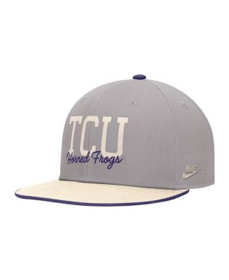 Men's Gray TCU Horned Frogs Vintage Script Pro Dri-FIT Snapback Hat