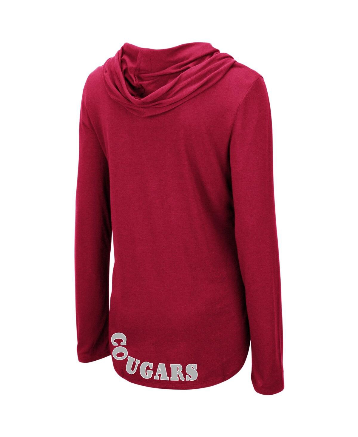 Colosseum Women's Crimson Washington State Cougars My Lover Lightweight Hooded Long Sleeve T-Shirt