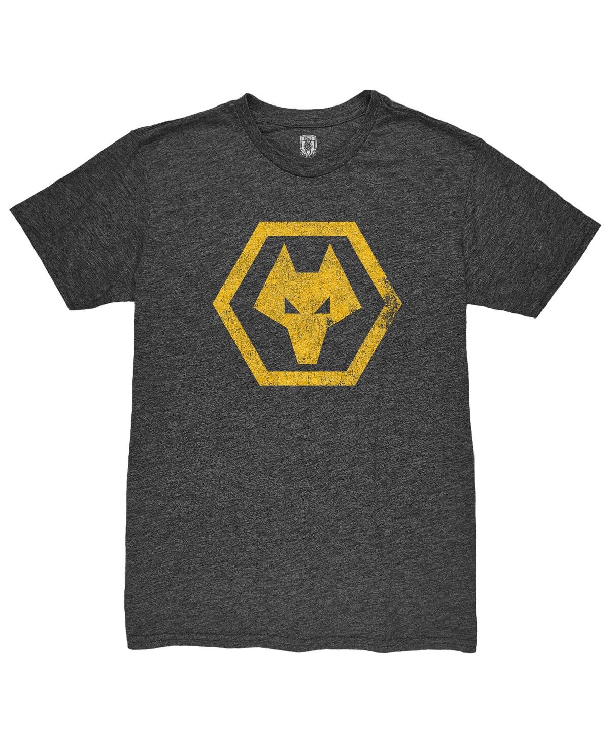 1863fc Men's Hwang Hee-chan Heather Black Wolverhampton Wanderers Player Name Number Twisted Tri-blend Slub In Black