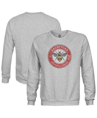 Men's Heather Gray Brentford FC Color Badge Pullover Sweatshirt