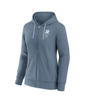 Women's Blue Milano Cortina 2026 Winter Olympics Full-Zip Hoodie