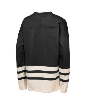 Big Boys and Girls Black Chicago Blackhawks Chainstitch Heavyweight Long Sleeve Top