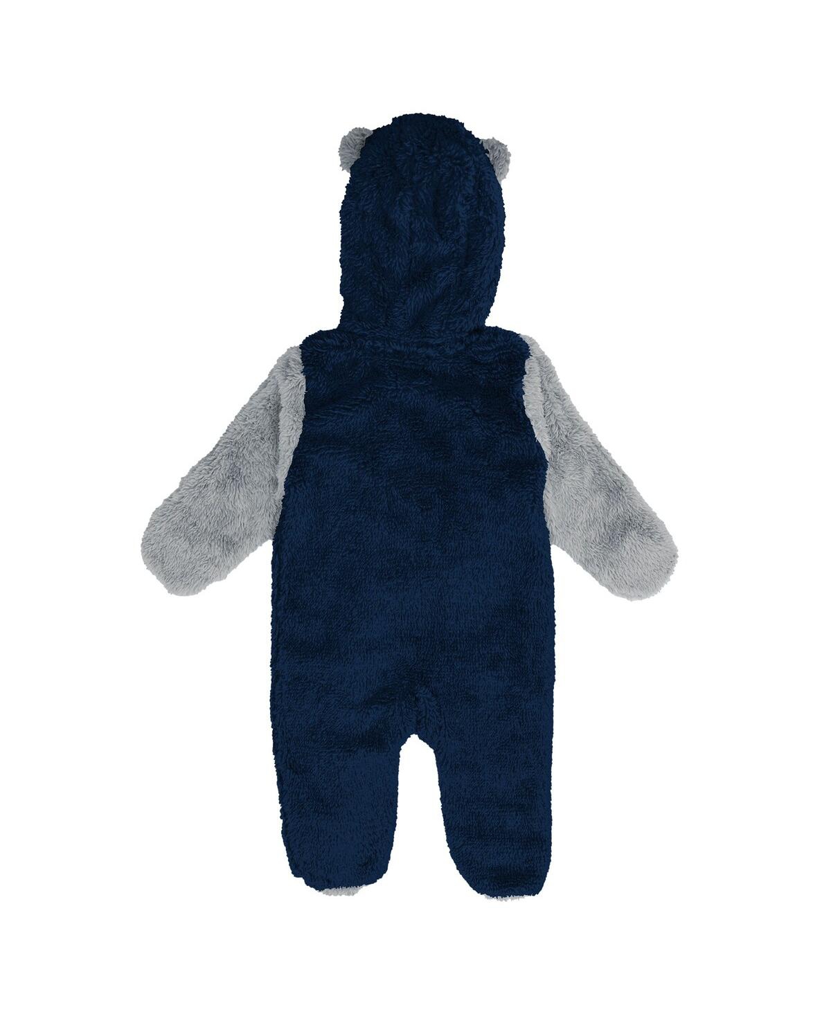 Outerstuff Baby Boys And Girls Navy Dallas Cowboys Stay Napping Fleece Bunting Full-zip Sleeper In Blue