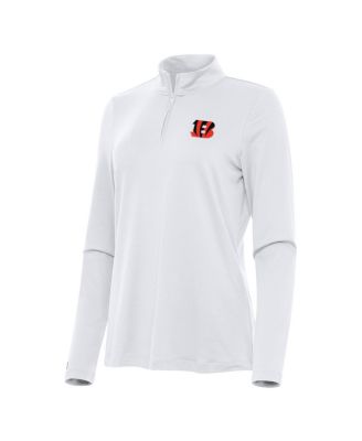 Women's White Cincinnati Bengals Reprocess Quarter-Zip Sweatshirt