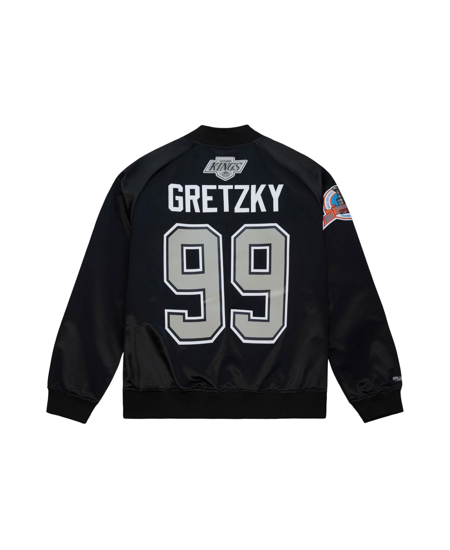 Куртка Mitchell & Ness Wayne Gretzky Black Los Angeles Kings Maxed Out Full-Zip Satin — фото 5