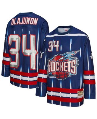Mitchell & Ness - Men's and Women's Hakeem Olajuwon Navy Houston Rockets Maxxed Out Fashion Hockey Jersey