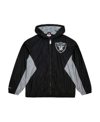 Mitchell & Ness - Men's Black Las Vegas Raiders Playmaker Full-Zip Windbreaker Jacket