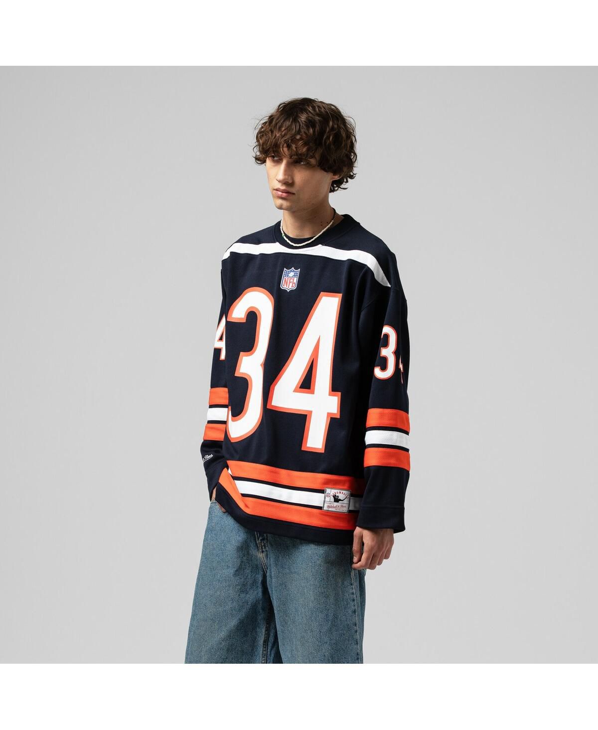 Мужская хоккейная майка Walter Payton Navy Chicago Bears, выполненная в модном стиле