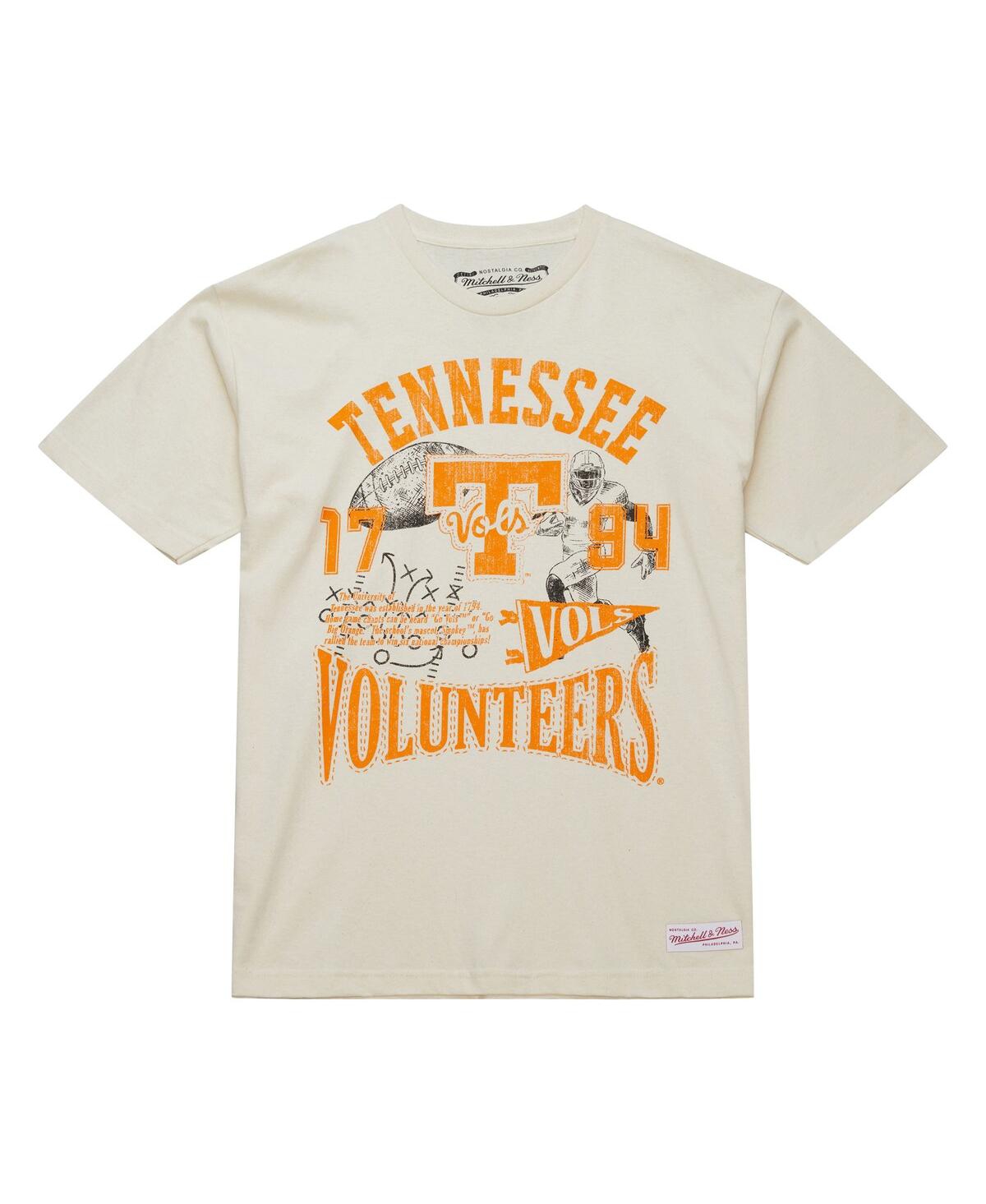 Mitchell & Ness Men's Cream Tennessee Volunteers Heritage Scholar T-shirt In Neutral