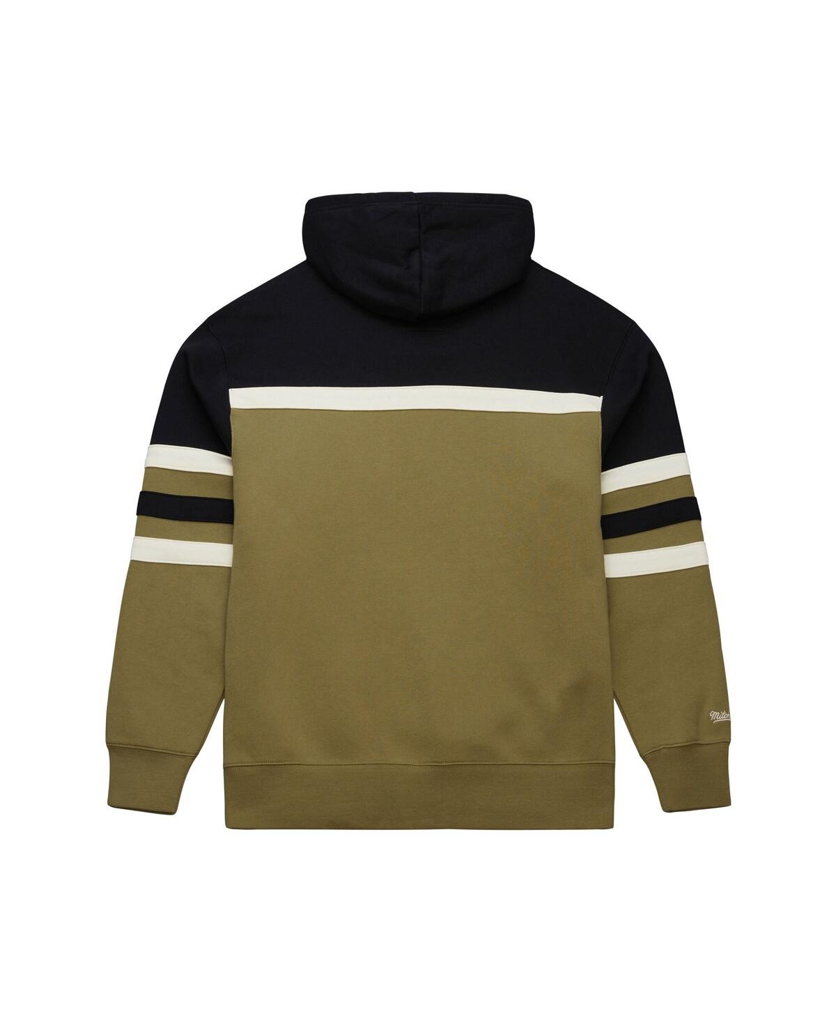 Mitchell & Ness Men's Olive Chicago Bears Vintage Logo Head Coach Hoodie In Green