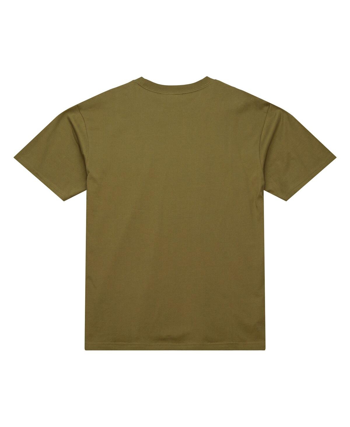 Mitchell & Ness Men's Olive Buffalo Bills Vintage Logo Premium T-shirt In Green