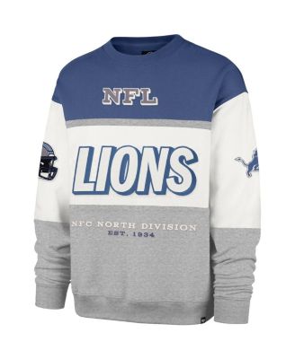 Men's Blue/Gray Detroit Lions Breeze Maximalist Sweatshirt