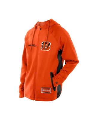 Men's Orange Cincinnati Bengals Combine Authentic Raglan Scuba Full-Zip Hoodie