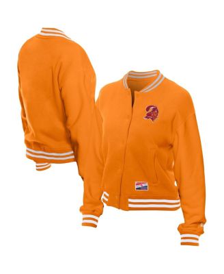 New Era - Women's Orange Tampa Bay Buccaneers Throwback Fleece Full-Snap Jacket