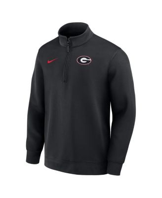 Nike - Men's Black Georgia Bulldogs 2025 Coaches Premium Dri-FIT Half-Zip Pullover Sweatshirt