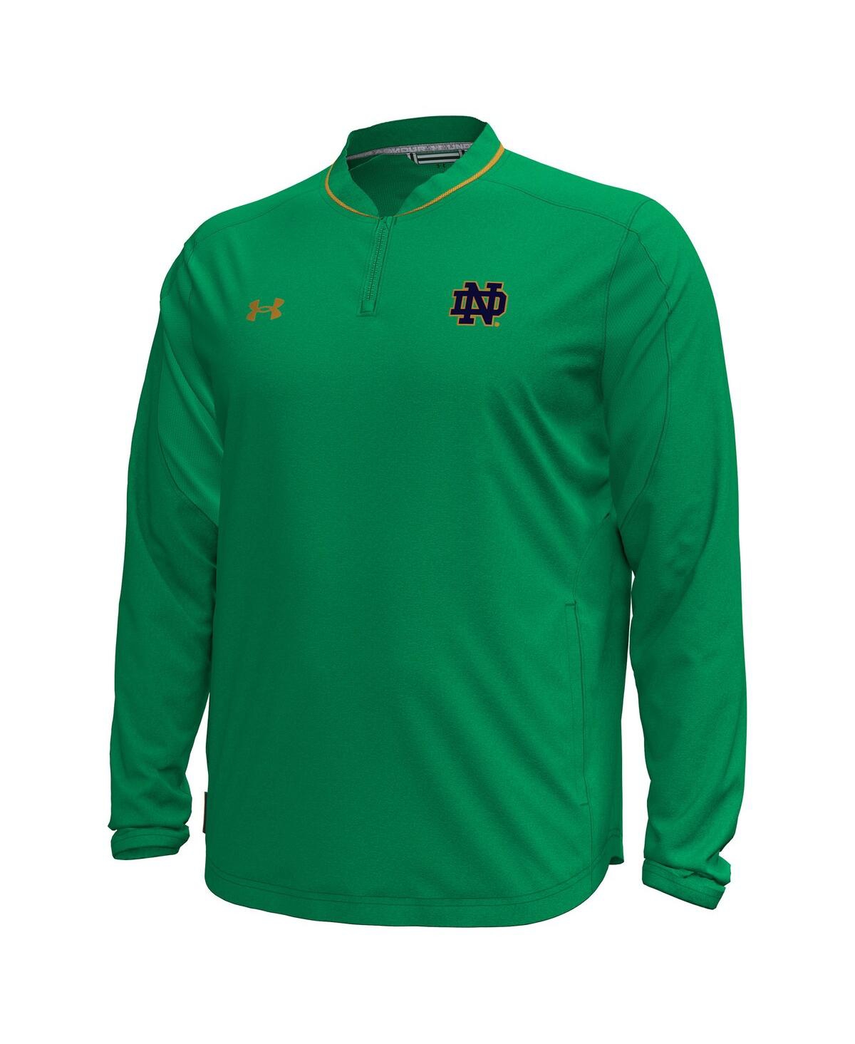 Under Armour Men's Green Notre Dame Fighting Irish Unstoppable Woven Anorak Storm Tech Half-zip Jacket In Green