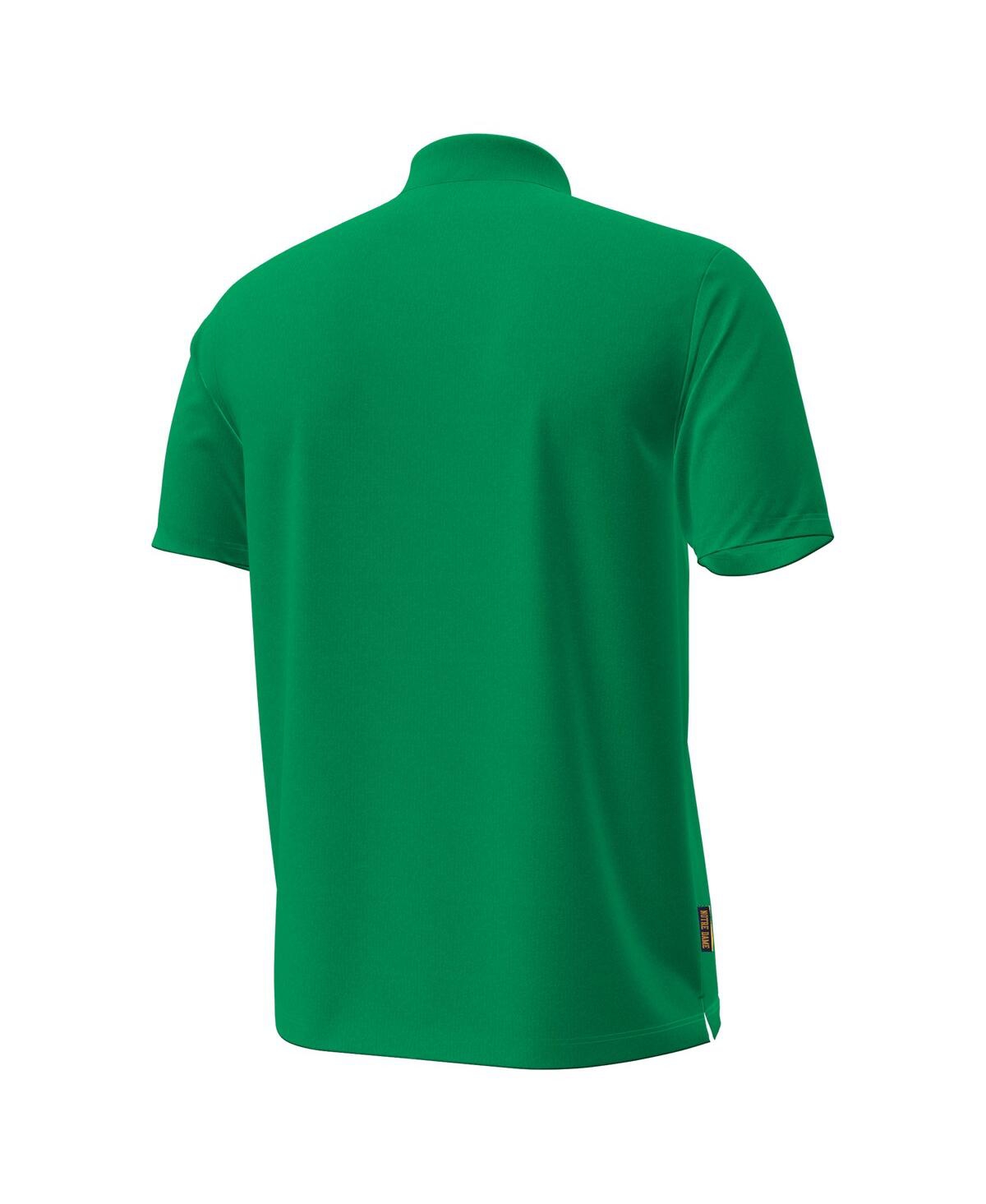 Under Armour Men's Green Notre Dame Fighting Irish Performance Drive Chest Stripe Polo Shirt In Green