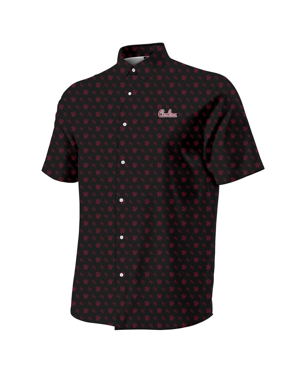 Under Armour Men's Black South Carolina Gamecocks Gameday Armourfuse Camp Button-up Shirt In Multi