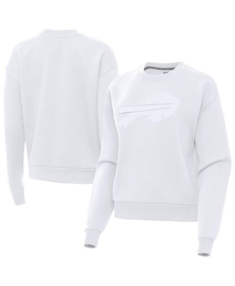 Женская толстовка Antigua White Buffalo Bills Victory Pullover