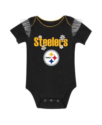 Baby Girls 2-Piece Pittsburgh Steelers My Team Rocks Bodysuit and Skirt Set