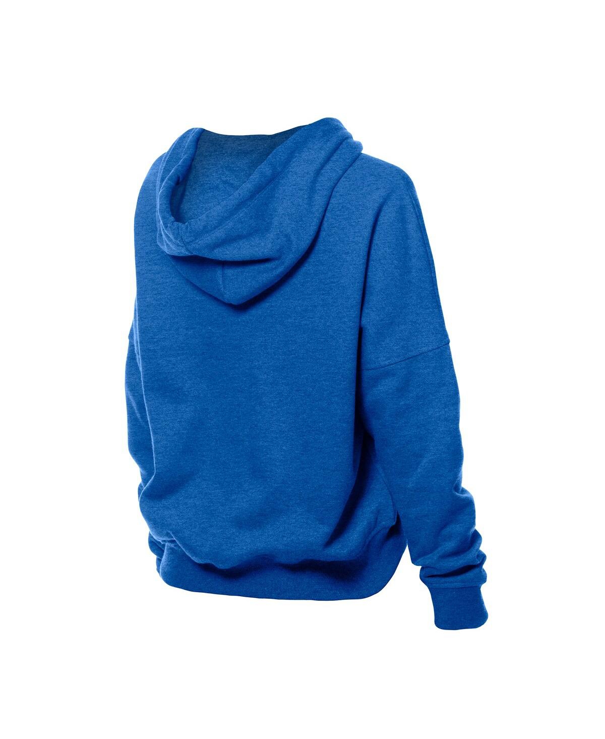 New Era Women's Royal Denver Broncos Throwback Boxy Hoodie Sweatshirt In Blue