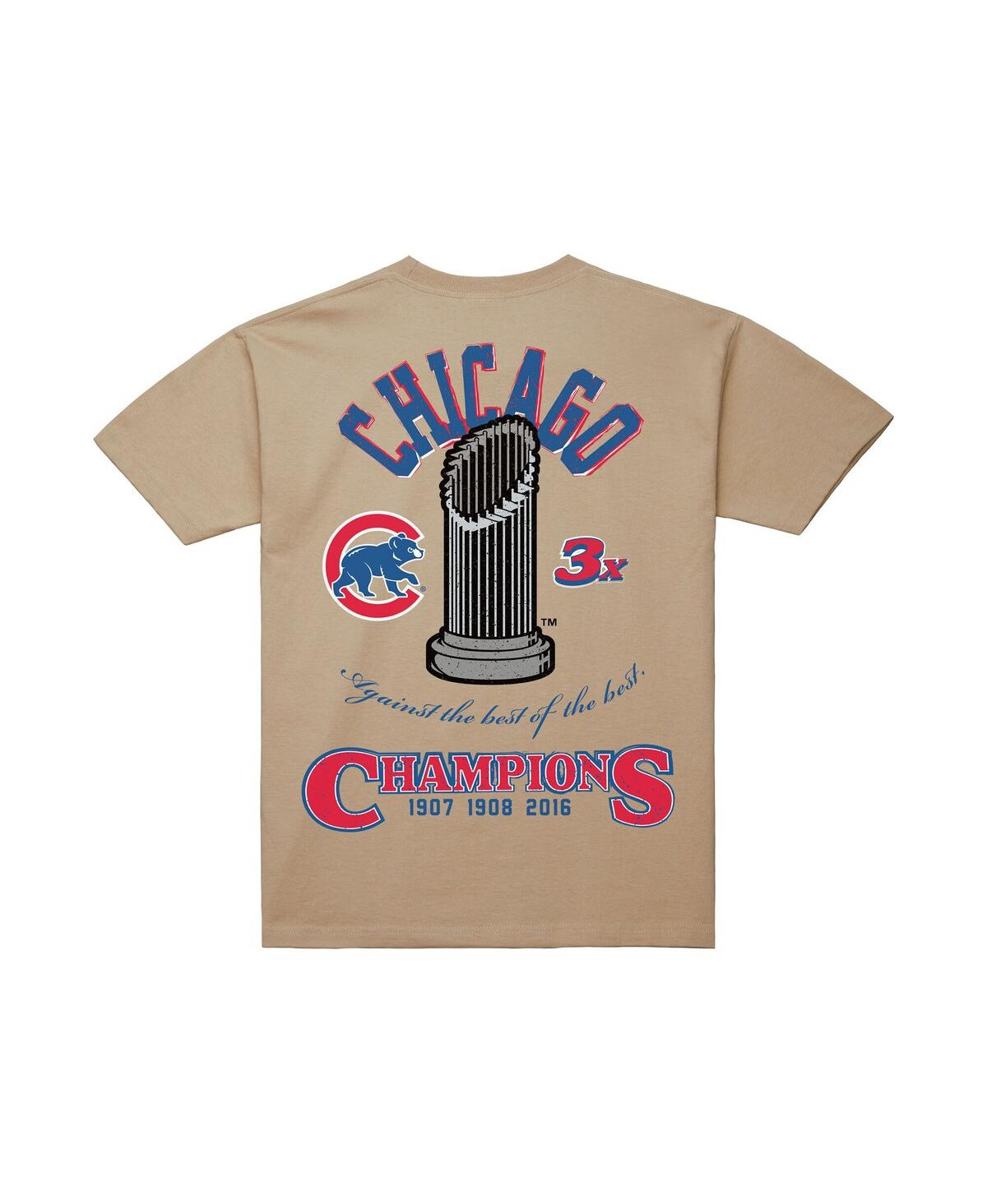 Mitchell & Ness Men'sâ Cream Chicago Cubs Legacy Defined T-shirt In Neutral