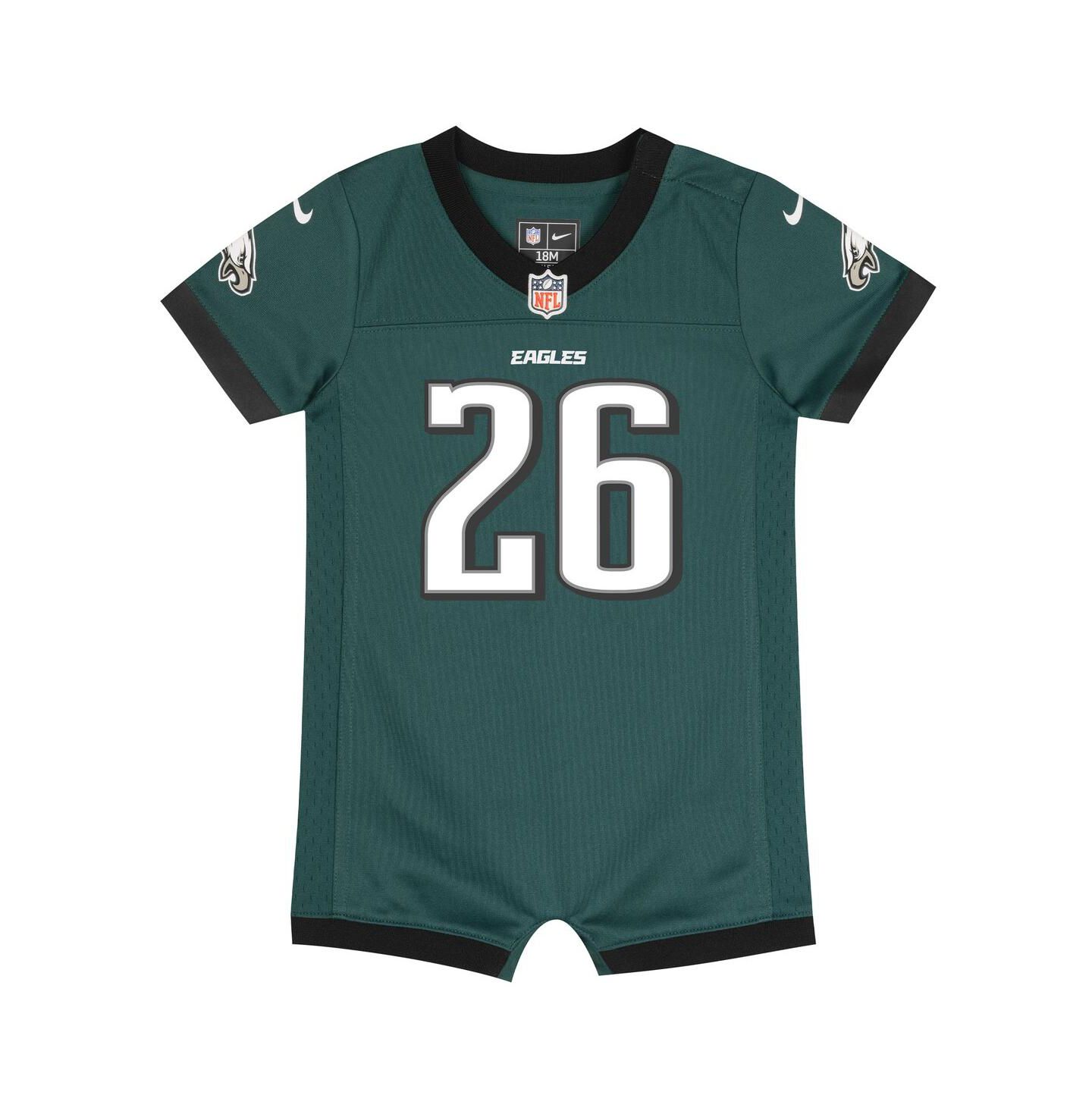 Комбинезон Nike Saquon Barkley Midnight Green Philadelphia Eagles Game Romper Jersey для малышей — фото 2