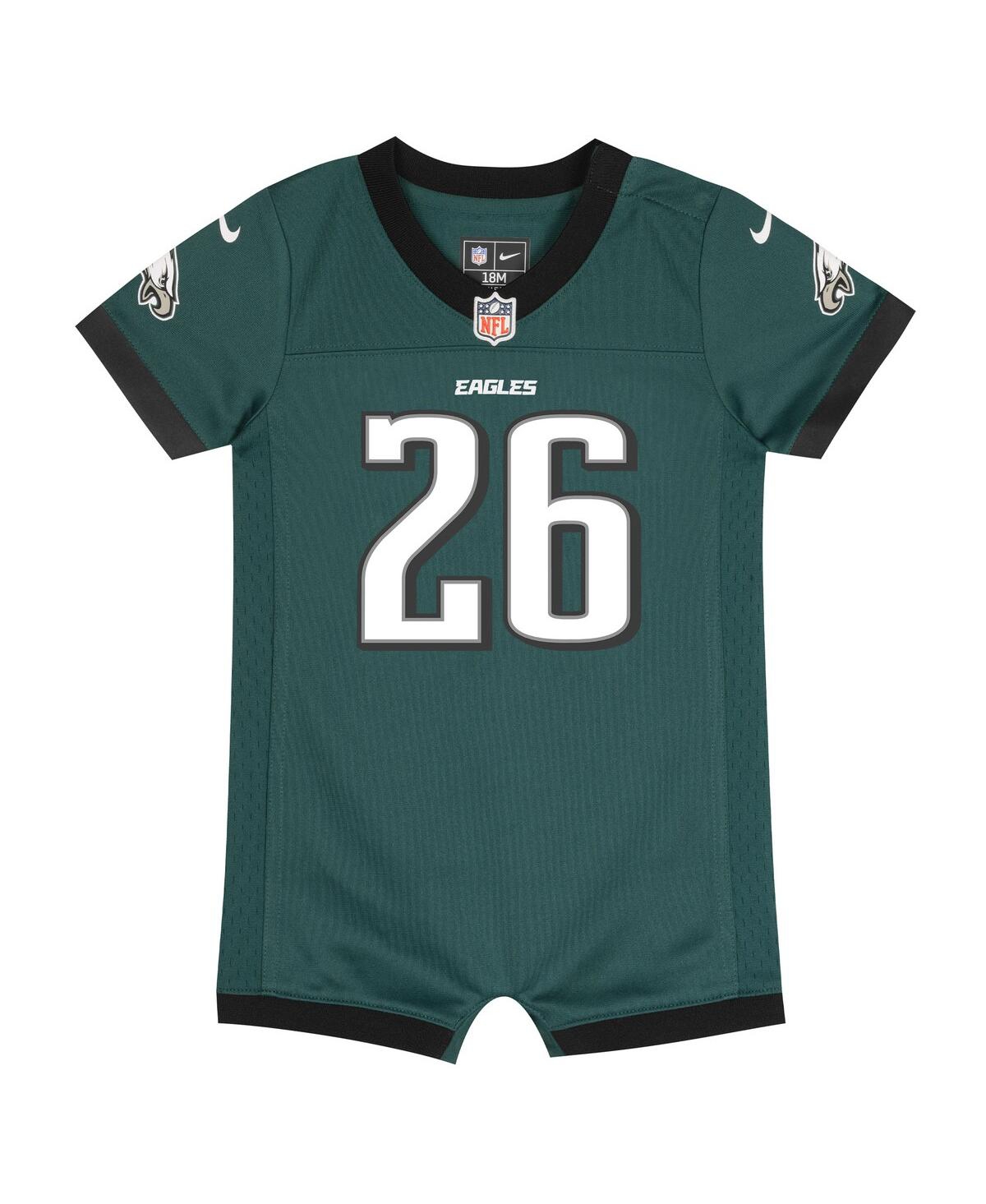 Nike Baby Boys and Girls Saquon Barkley Midnight Green Philadelphia Eagles Game Romper Jersey