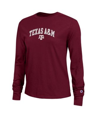 Women's Maroon Texas A & M Aggies Arch Over Logo Long Sleeve T-Shirt