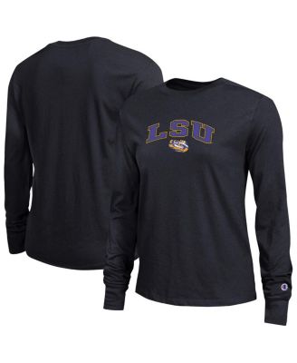 Champion - Women's Black LSU Tigers Arch Over Logo Long Sleeve T-Shirt