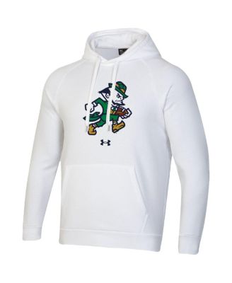 Men's White Notre Dame Fighting Irish Leprechaun Rival Fleece Hoodie