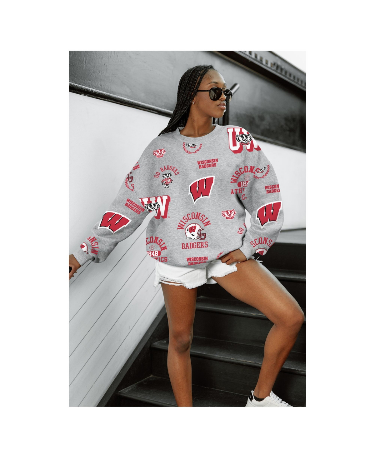 Gameday Couture Women's Gray Wisconsin Badgers Always On Repeat Fleece Sweatshirt In Gray