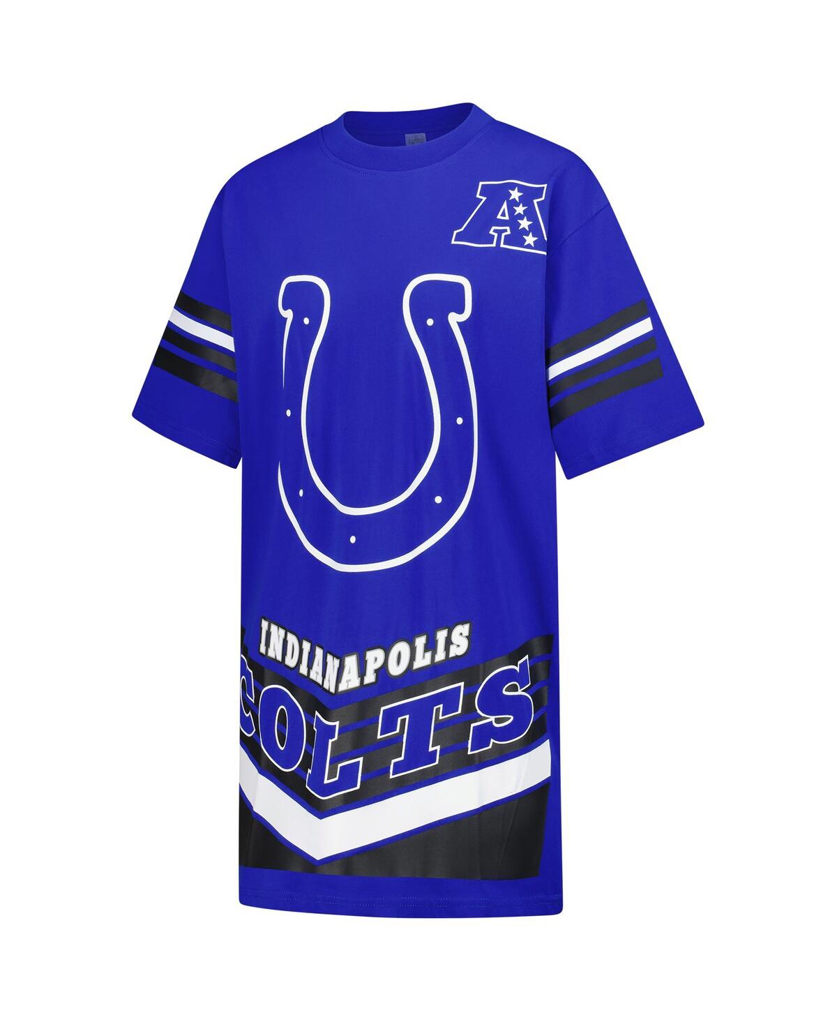 Gameday Couture Women's Royal Indianapolis Colts Perfect Score Vintage T-shirt Dress In Blue
