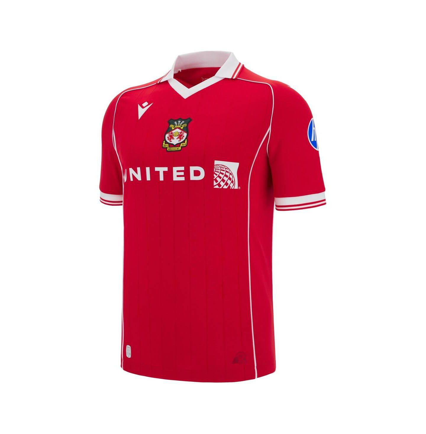 Мужской топ Macron Red Wrexham 2025/26 Home Replica Jersey — фото 2