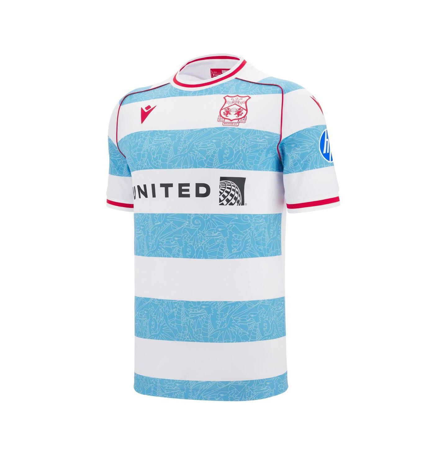 Мужской топ Macron White Wrexham 2025/26 Third Replica Jersey — фото 2