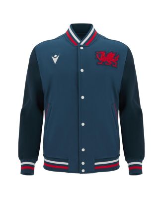 Men's Navy Wrexham Anthem Full-Snap Varsity Jacket