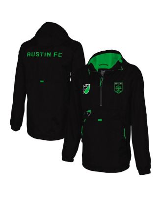Stadium Essentials - Men's Black Austin FC Compete Quarter-Zip Hoodie Jacket