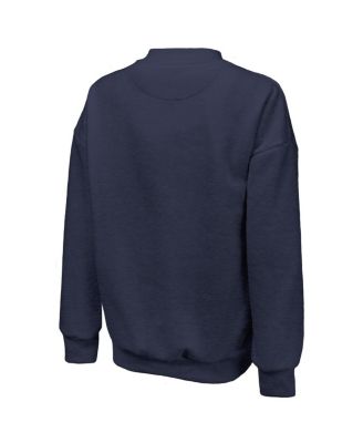 Women's Navy Minnesota Lynx Primary Logo Drop Shoulder Tri-Blend Pullover Sweatshirt