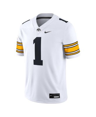 Men's 1 White Iowa Hawkeyes Game Jersey